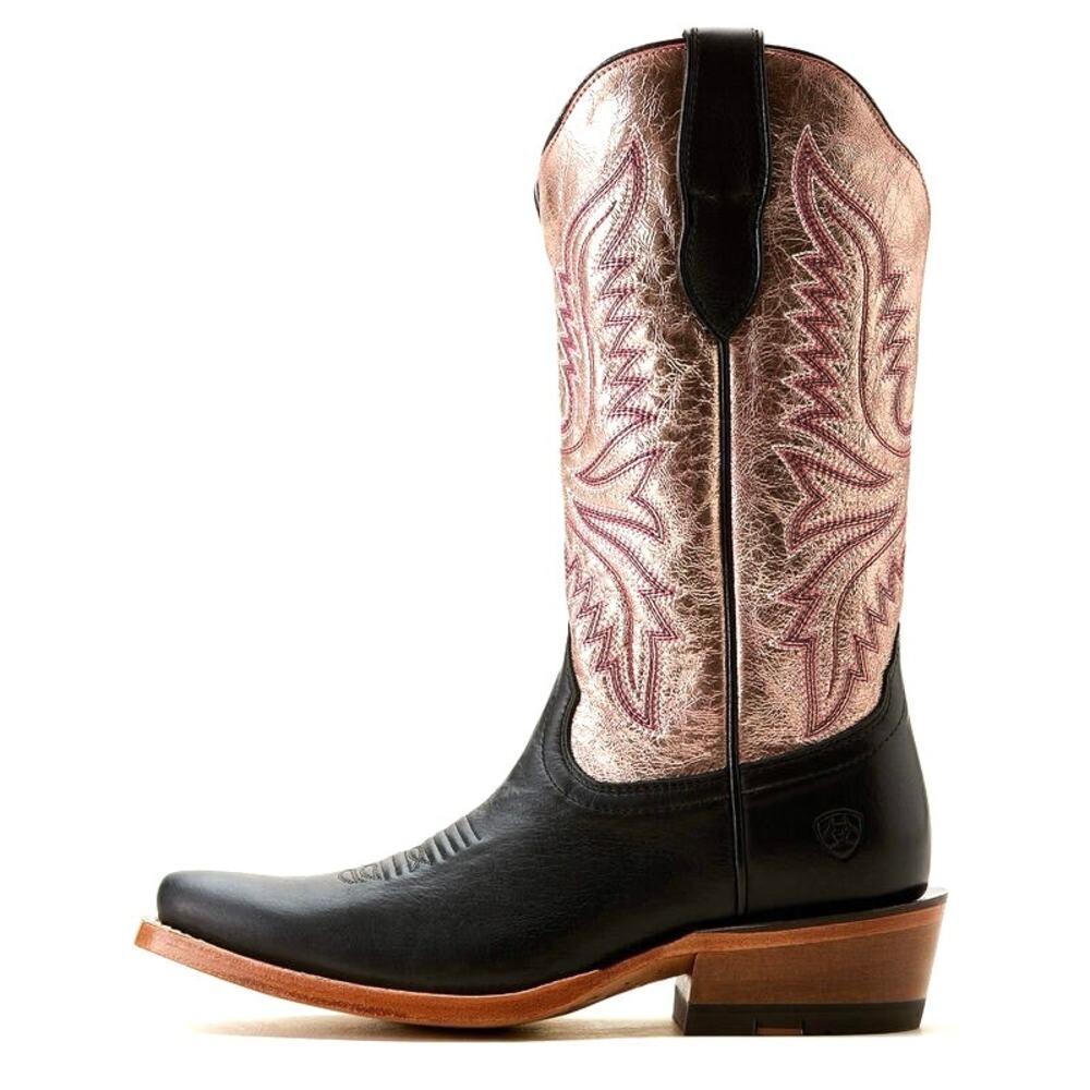 Ariat Futurity Flash Midnight Black Rose Gold Western Cowboy Boots Women’s 7.5B - Picture 3 of 10
